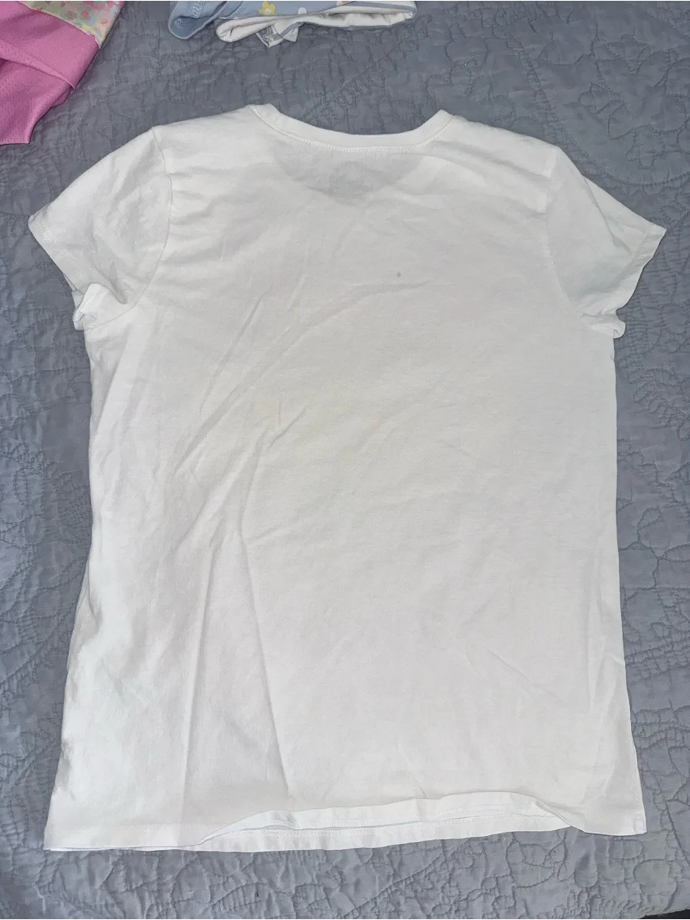 🔥3/$15 The Children's Place White Rainbow 'Birthday Girl' Tshirt large 10/12